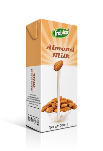 almond milk 200ml in paper box